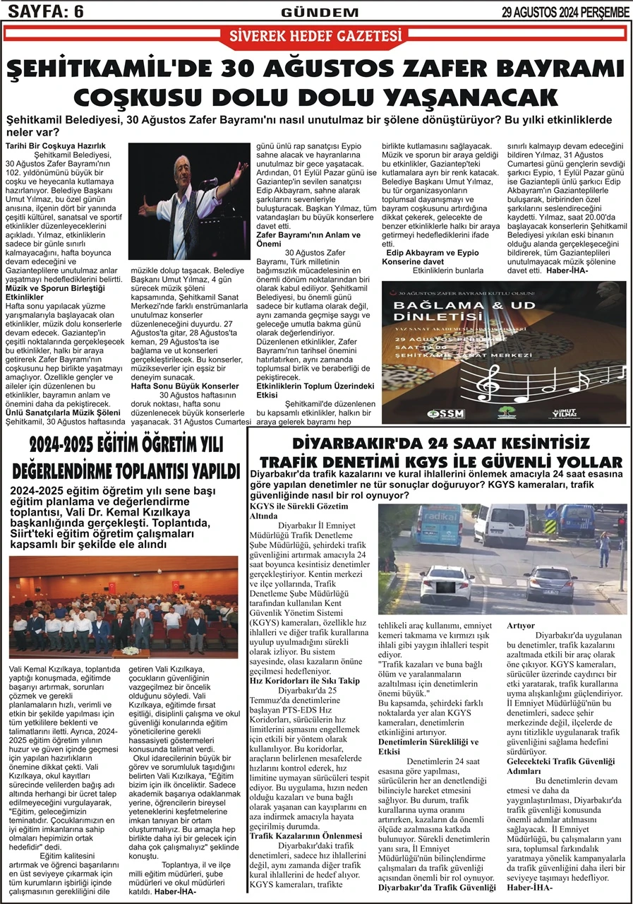 29.08.2024 Tarihli Gazetemiz