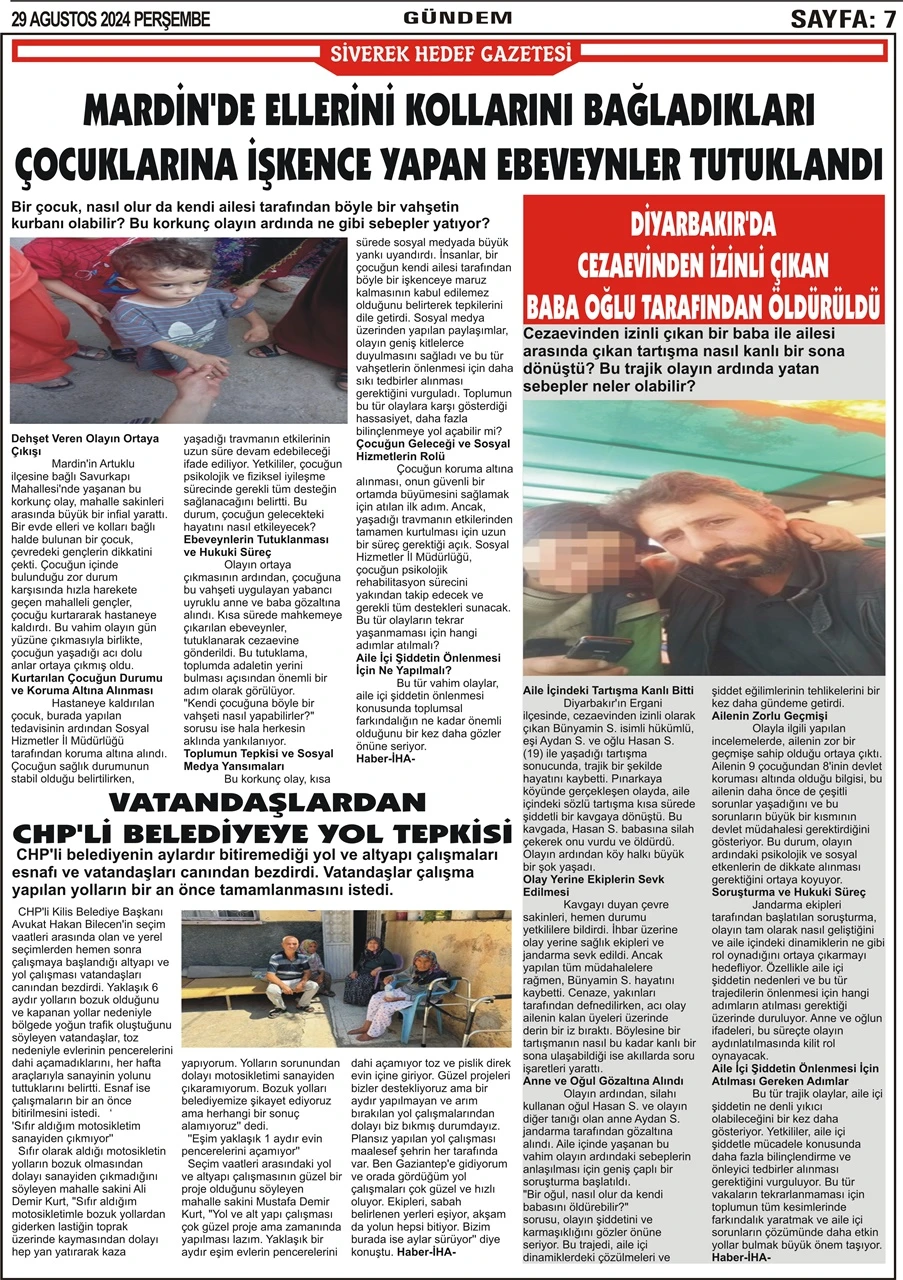 29.08.2024 Tarihli Gazetemiz