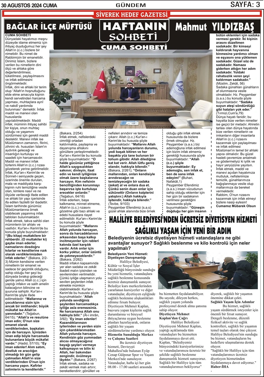 30.08.2024 Tarihli Gazetemiz