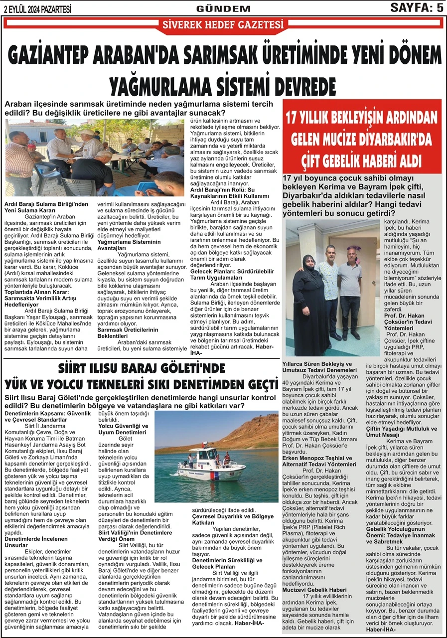 02.09.2024 Tarihli Gazetemiz