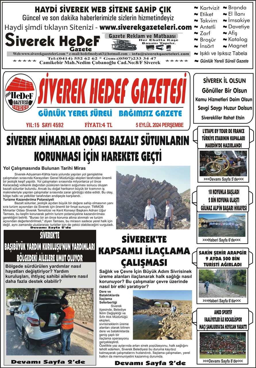 5.09.2024 Tarihli Gazetemiz