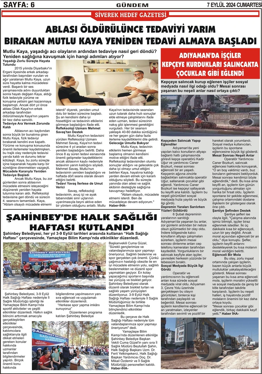 7.09.2024 Tarihli Gazetemiz