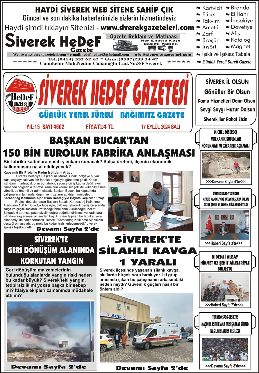 17.09.2024 Tarihli Gazetemiz