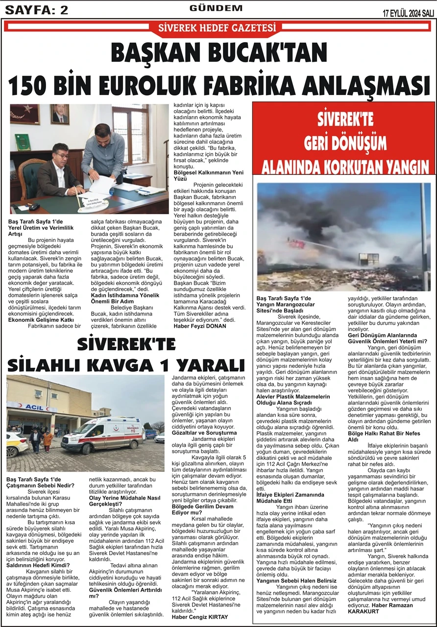 17.09.2024 Tarihli Gazetemiz