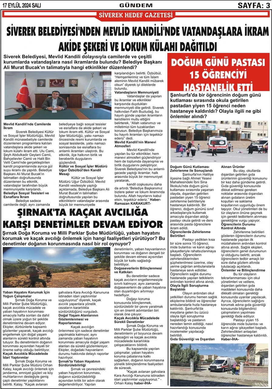 17.09.2024 Tarihli Gazetemiz