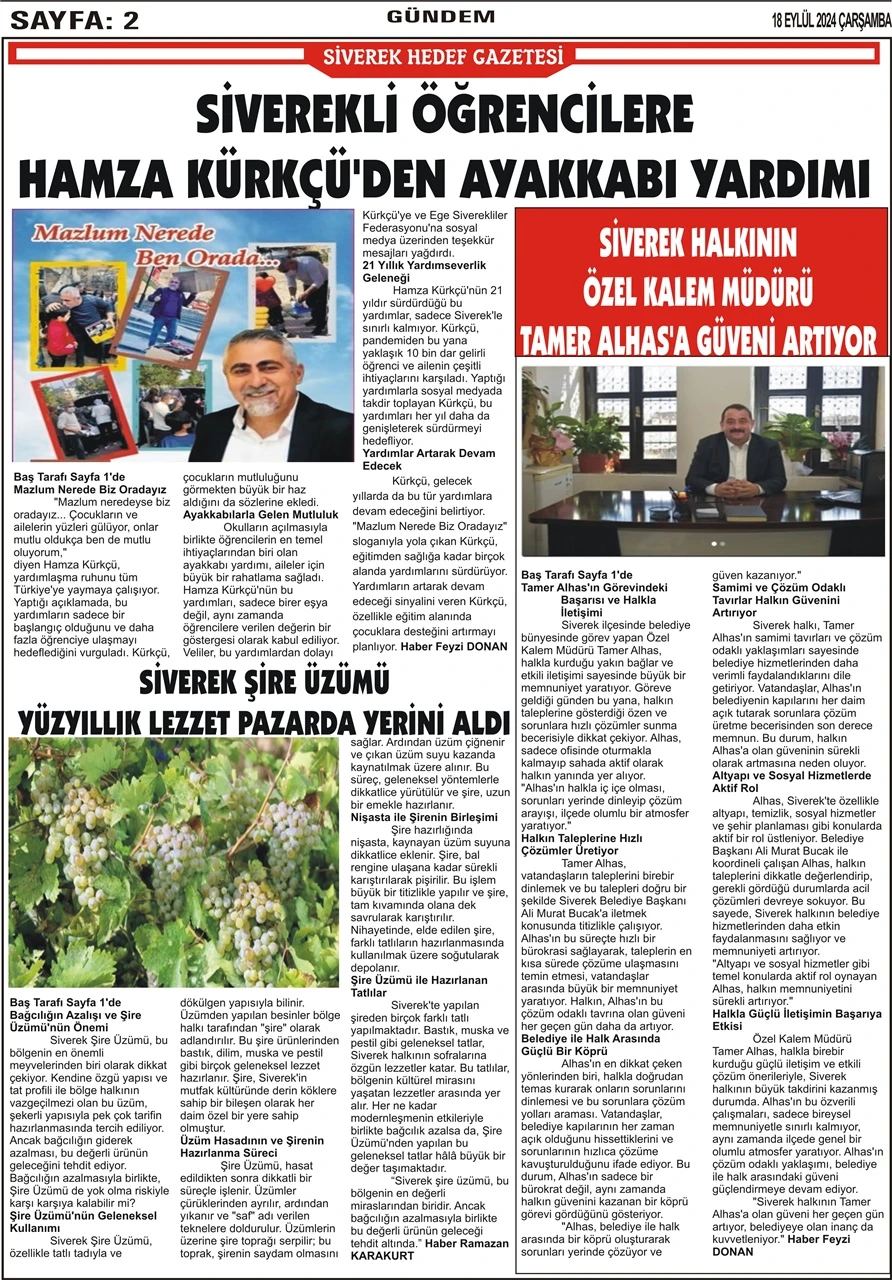 18.09.2024 Tarihli Gazetemiz