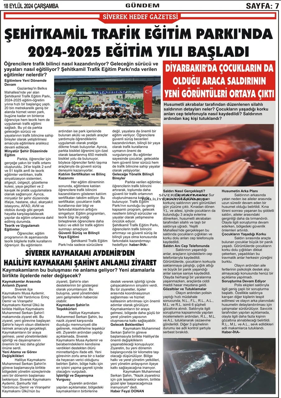 18.09.2024 Tarihli Gazetemiz