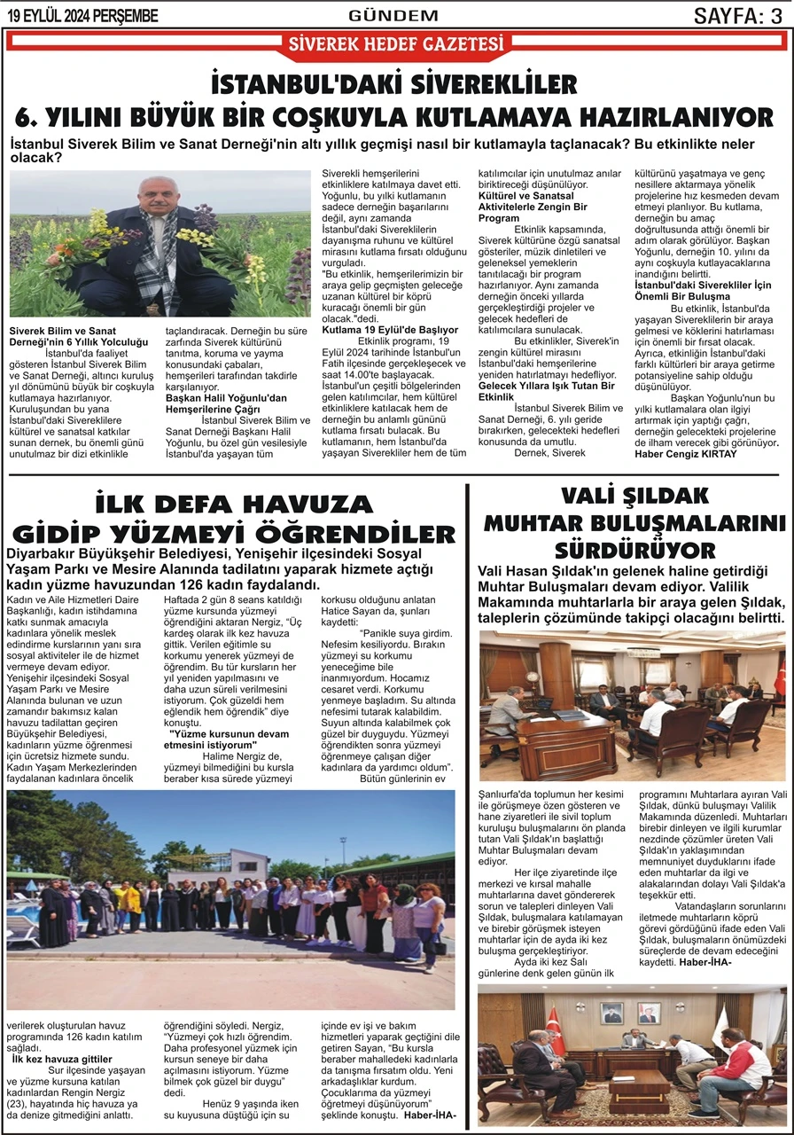 19.09.2024 Tarihli Gazetemiz