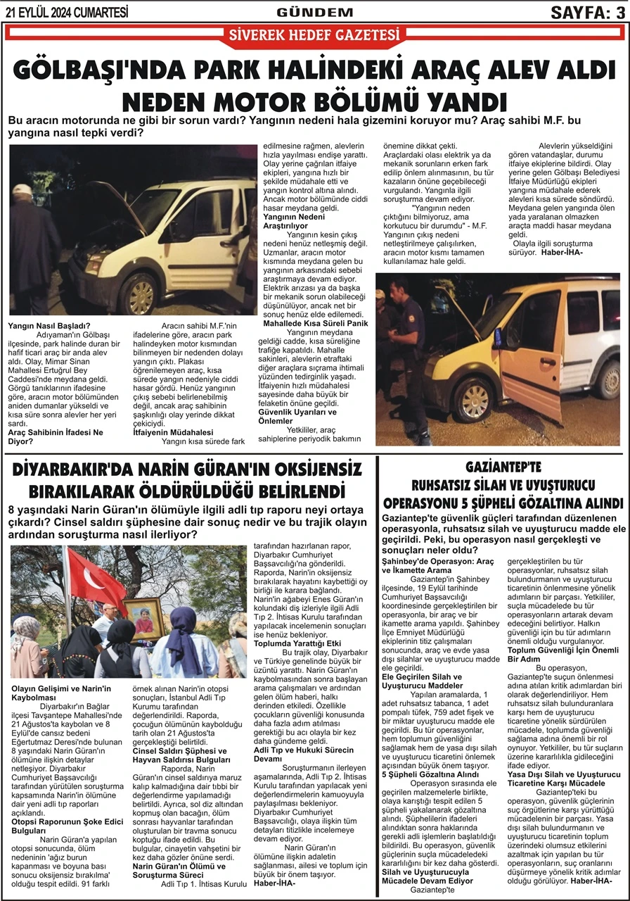 21.09.2024 Tarihli Gazetemiz