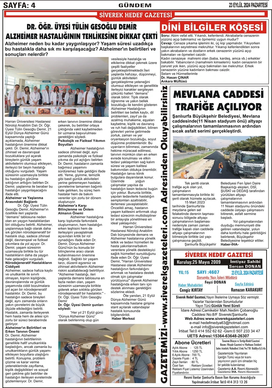 23.09.2024  Tarihli Gazetemiz 