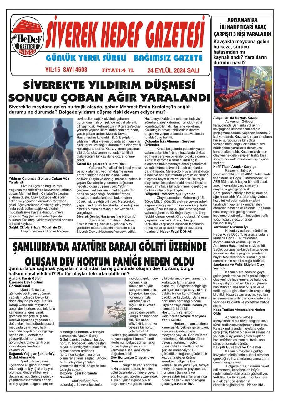 24.09.2024 Tarihli Gazetemiz