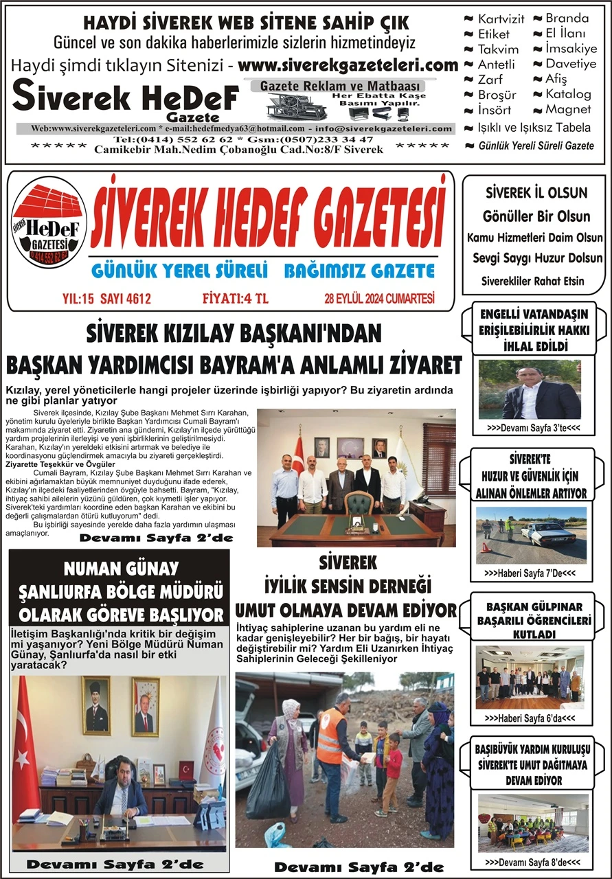 28.09.2024 Tarihli Gazetemiz