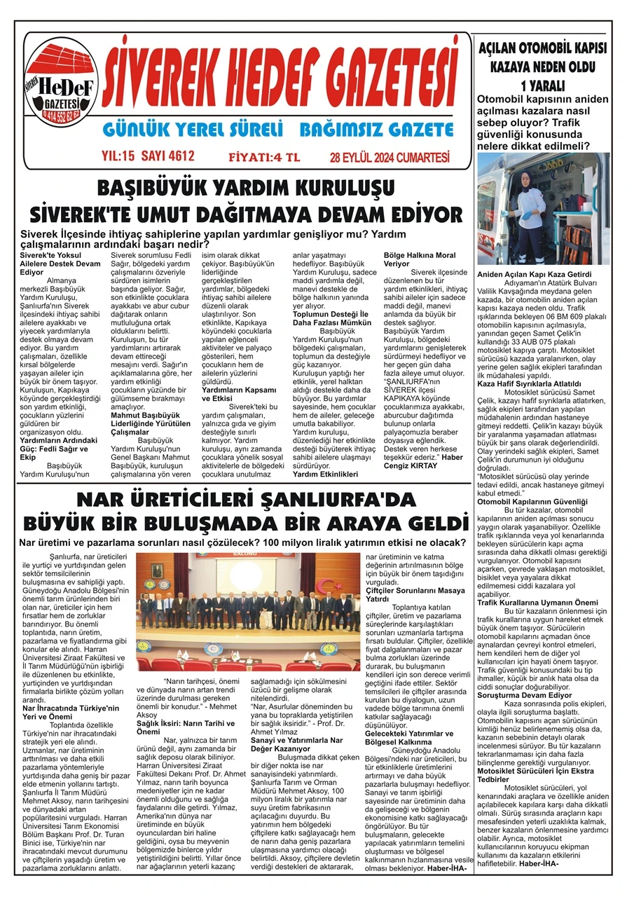 28.09.2024 Tarihli Gazetemiz