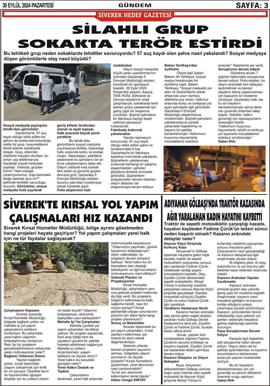 30.09.2024 Tarihli Gazetemiz