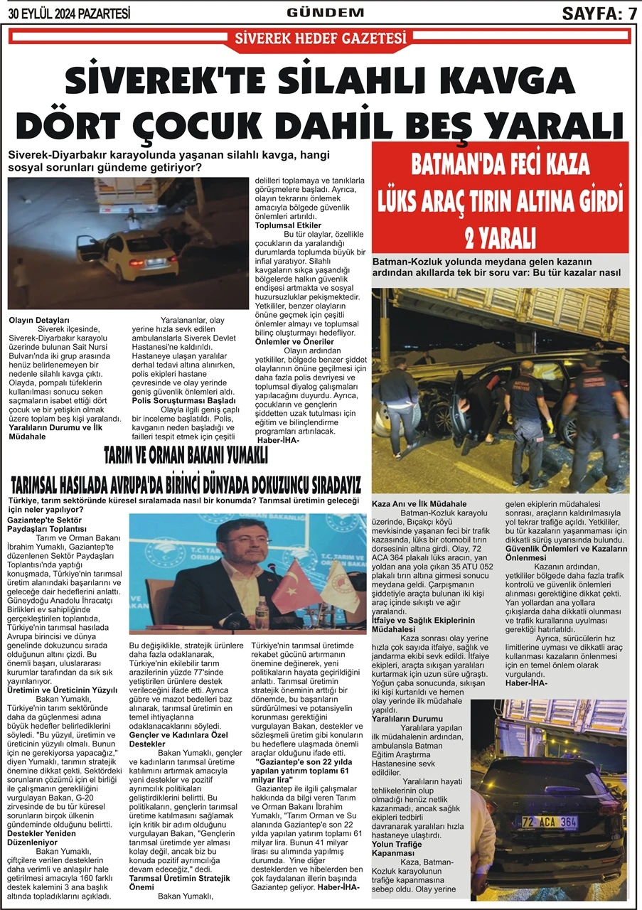 30.09.2024 Tarihli Gazetemiz