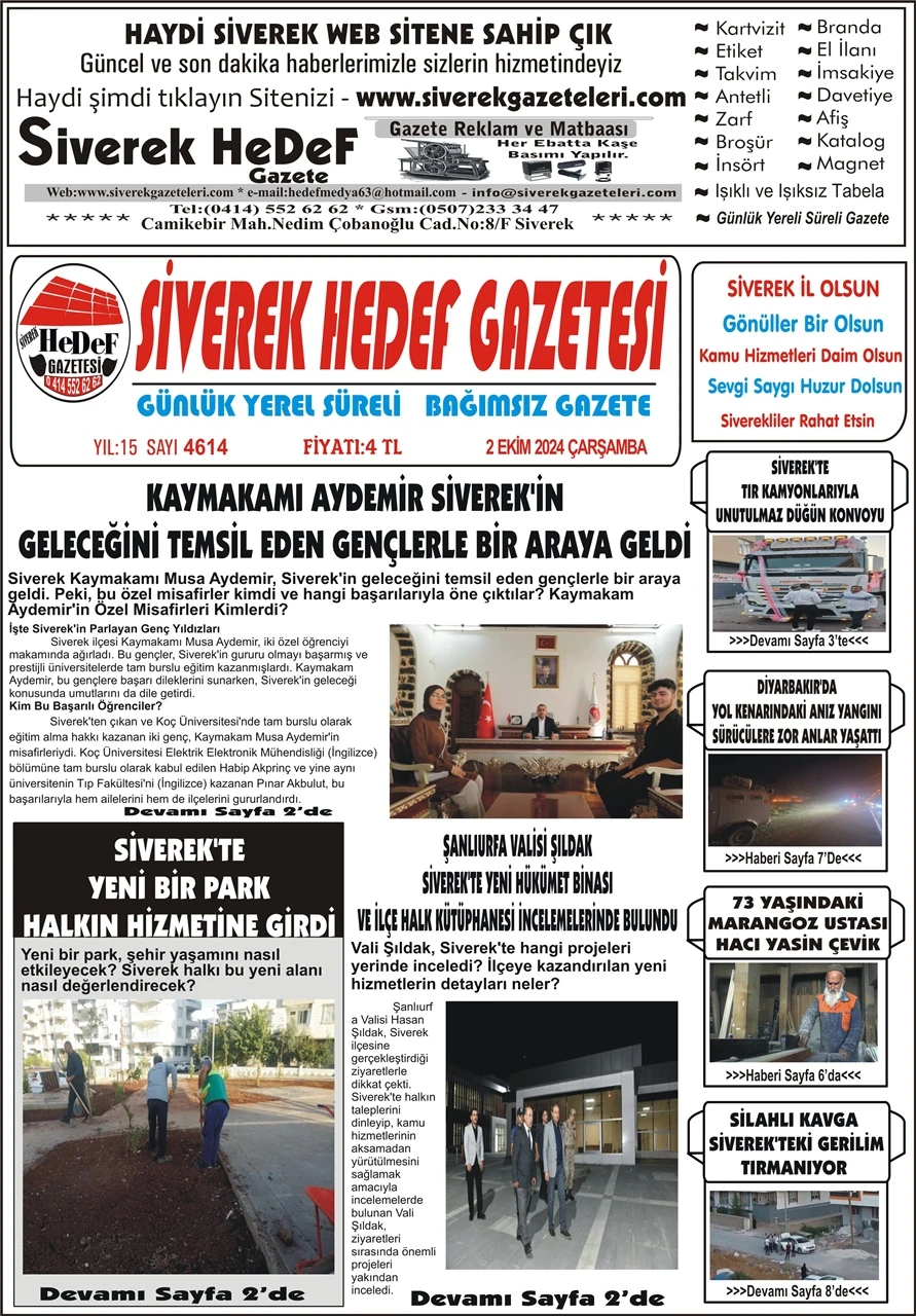 2.10.2024 Tarihli Gazetemiz