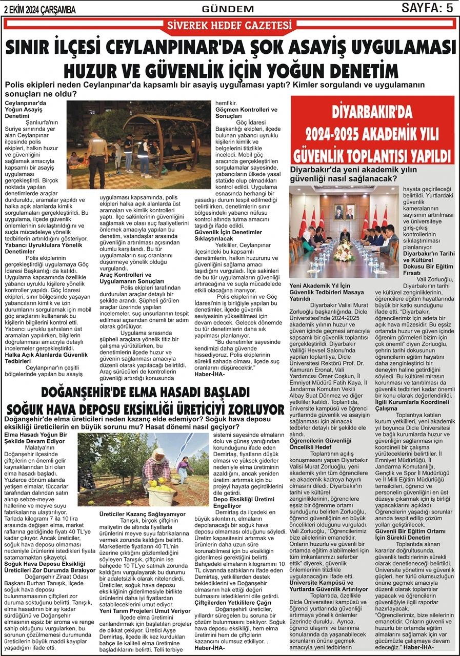 2.10.2024 Tarihli Gazetemiz