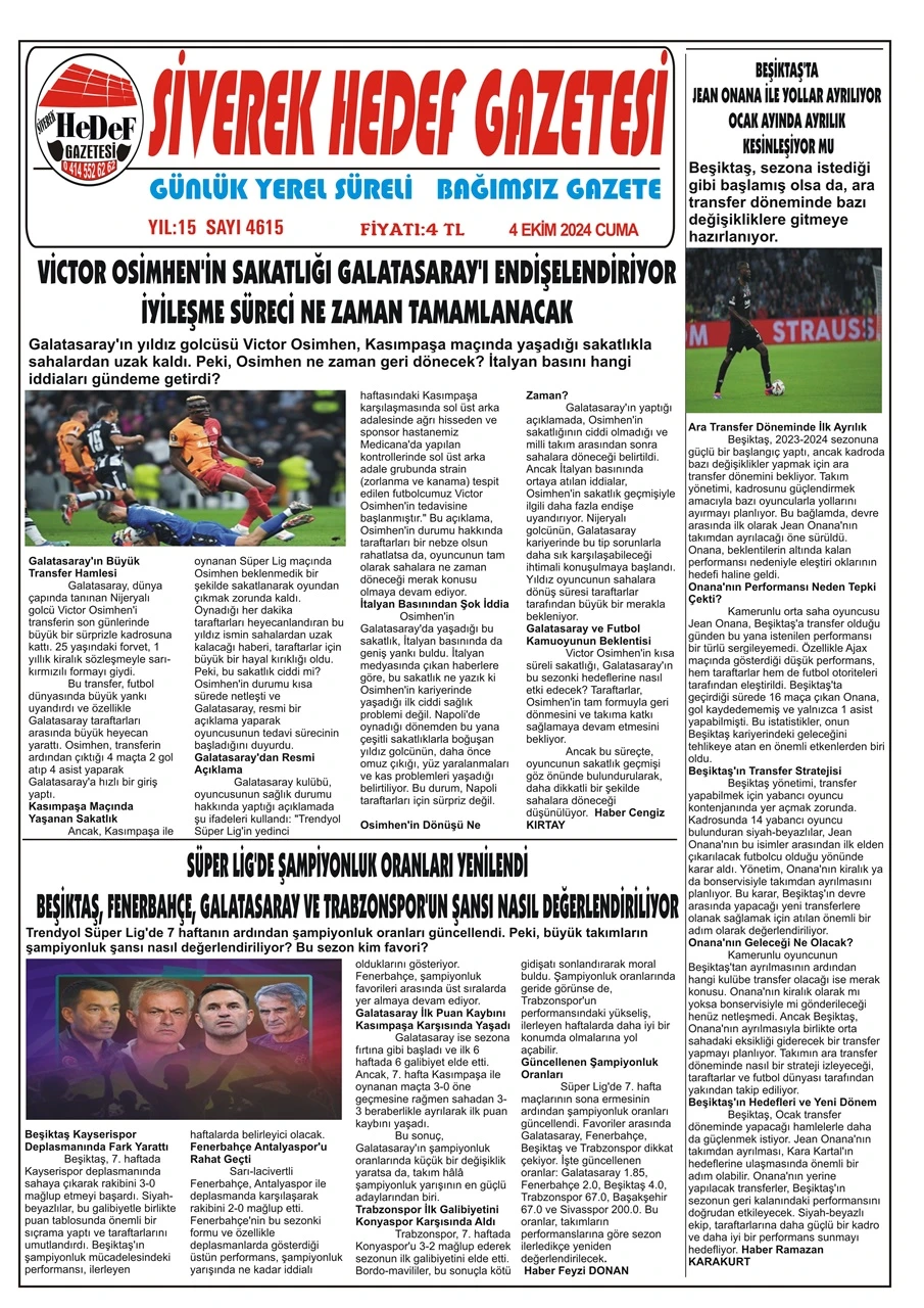 4.100.2024 Tarihli Gazetemiz 