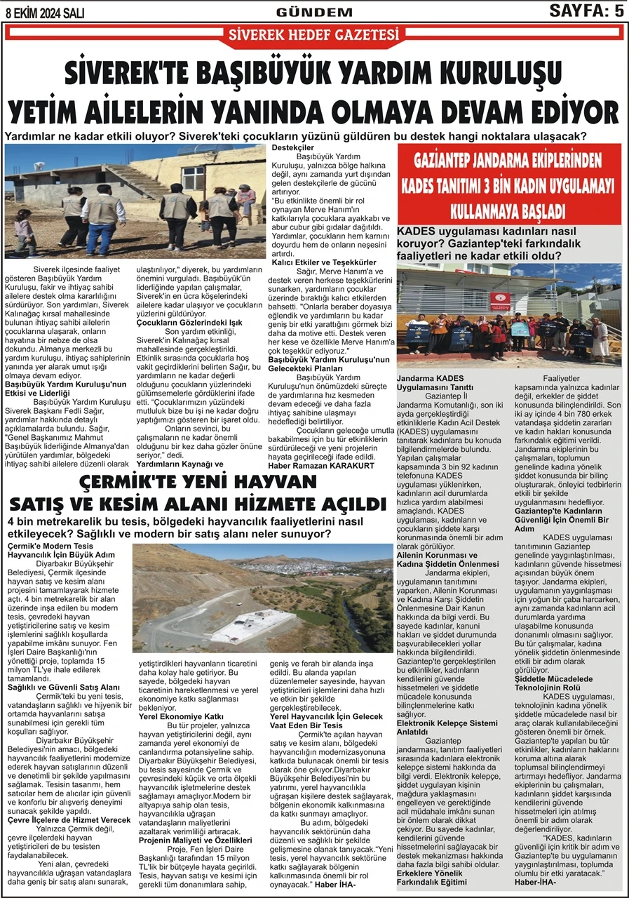 8.10.2024 Tarihli Gazetemiz