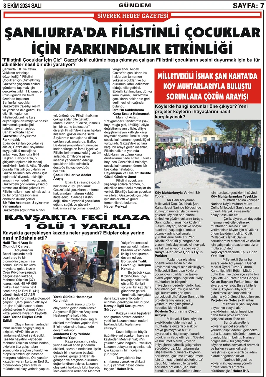 8.10.2024 Tarihli Gazetemiz