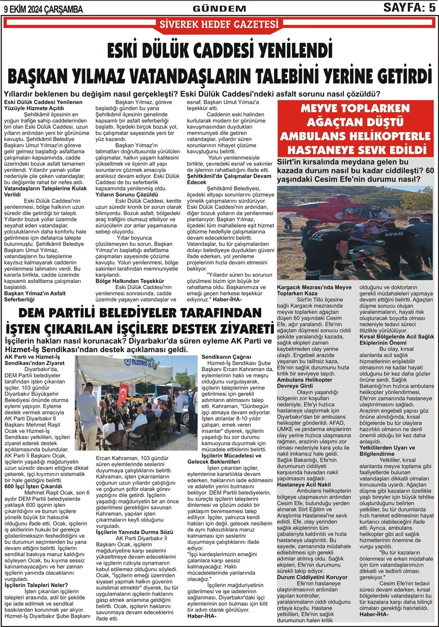 09.10.2024 Tarihli Gazetemiz