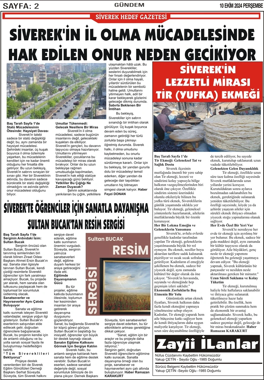 10.10.2024 Tarihli Gazetemiz