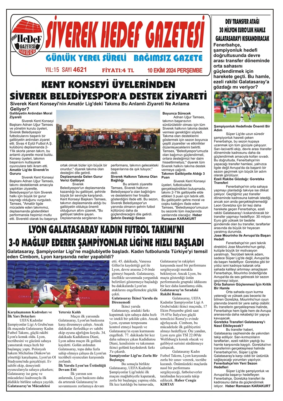 10.10.2024 Tarihli Gazetemiz