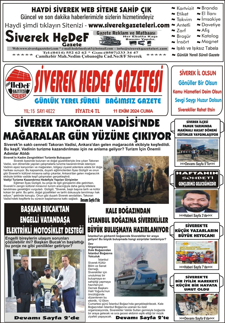 11.10.2024 Tarihli Gazetemiz