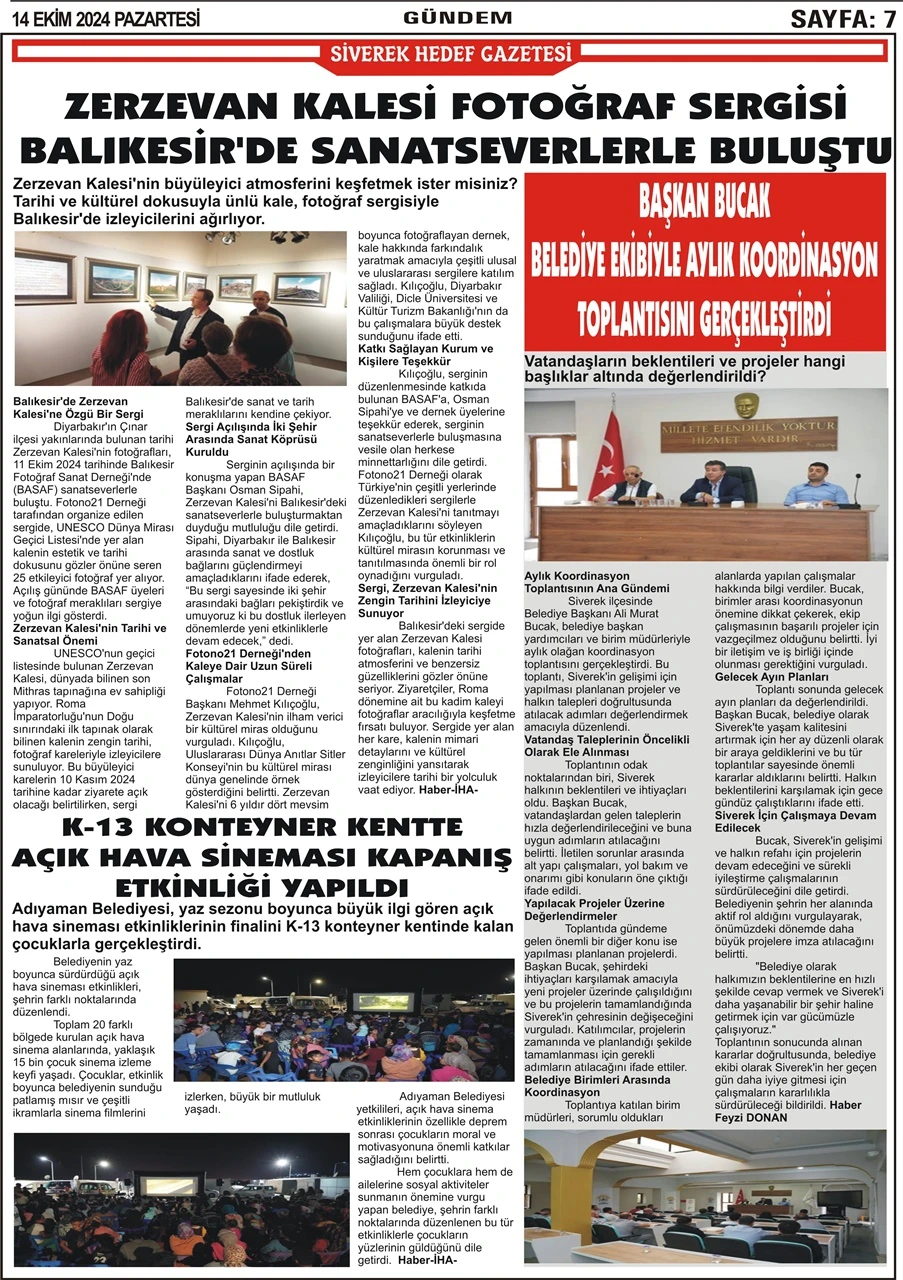 14.10.2024 Tarihli Gazetemiz