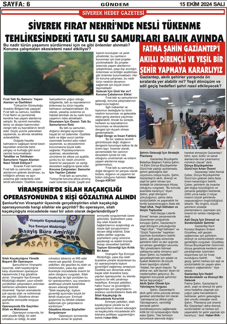 15.10.2024 Tarihli Gazetemiz