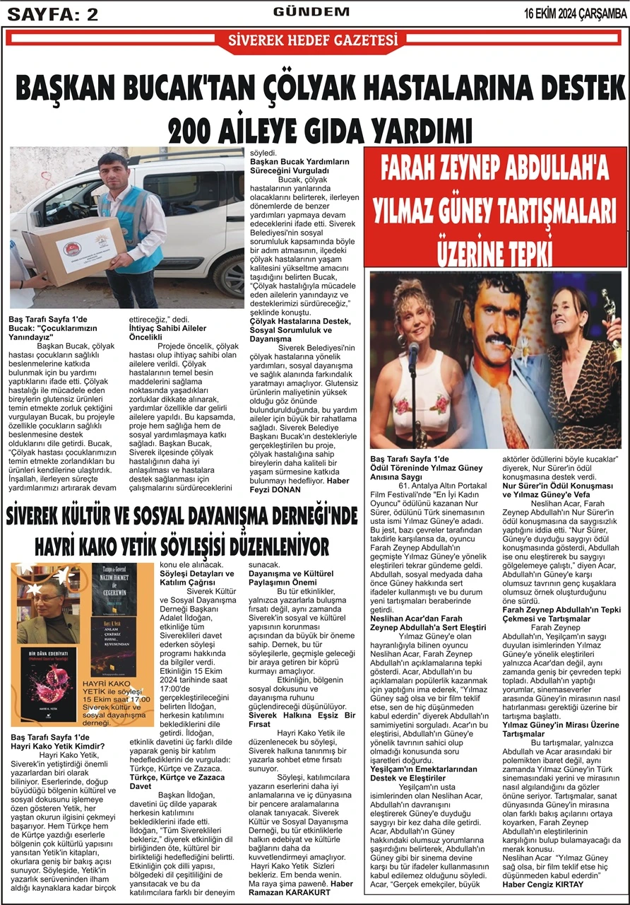 16.10.2024 Tarihli Gazetemiz