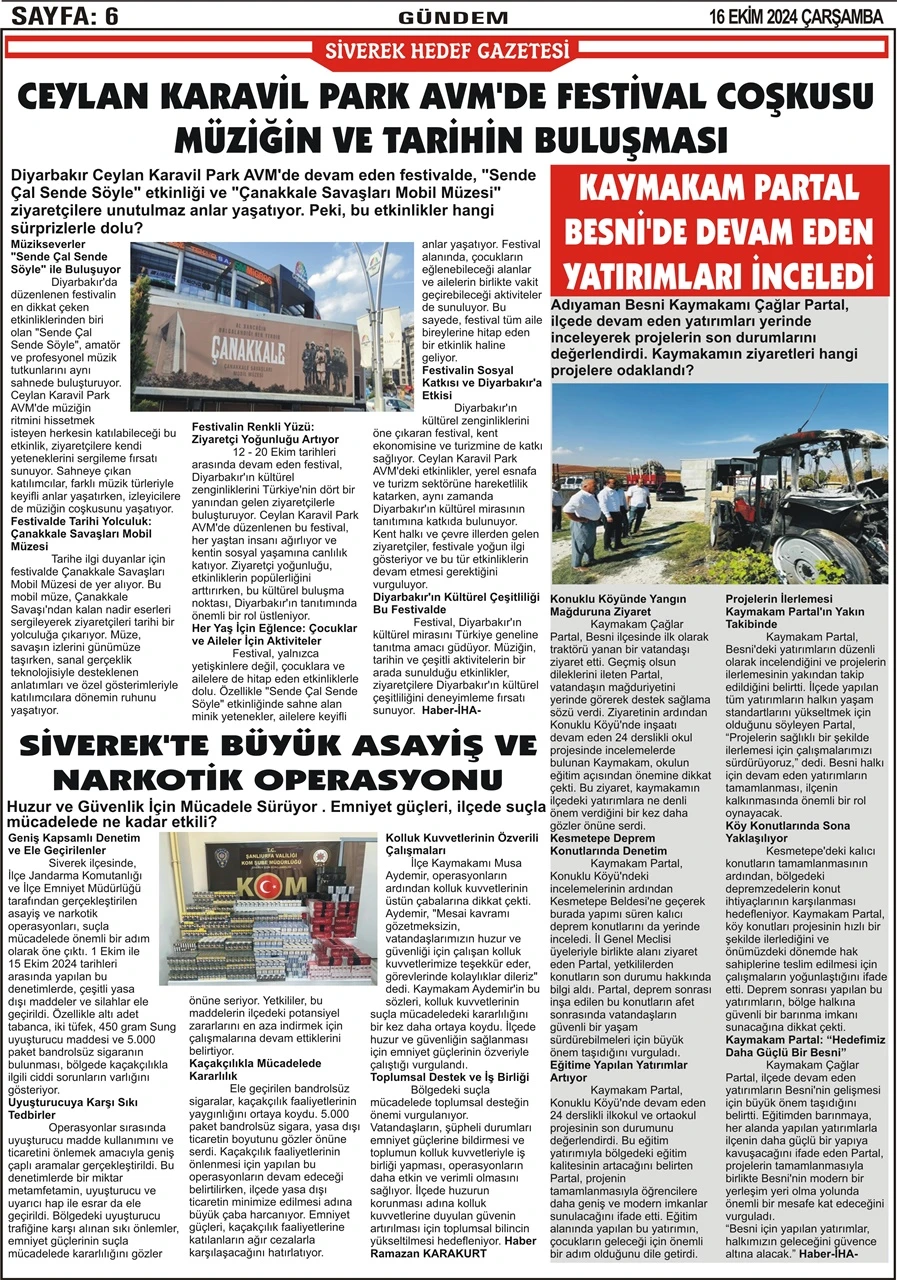 16.10.2024 Tarihli Gazetemiz