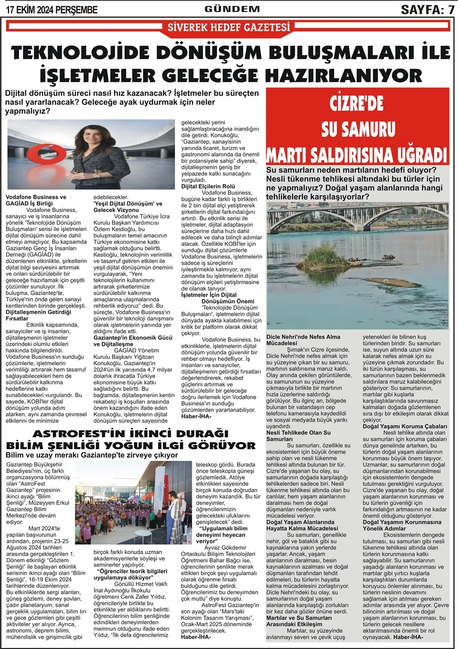 17.10.2024 Tarihli Gazetemiz