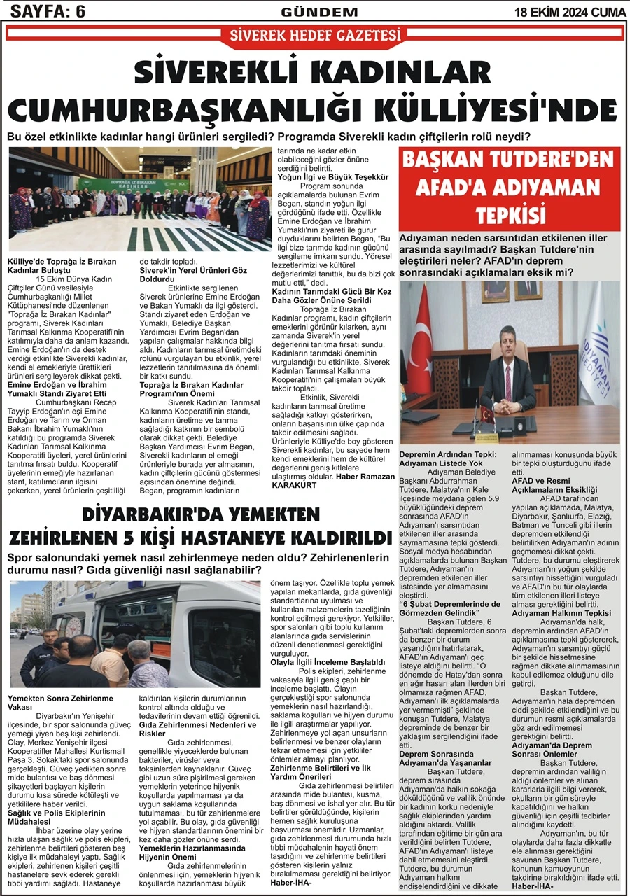 18.10.2024 Tarihli Gazetemiz