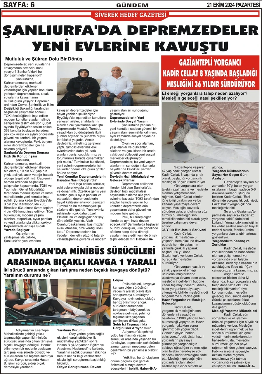 21.10.20024 Tarihli Gazetemiz