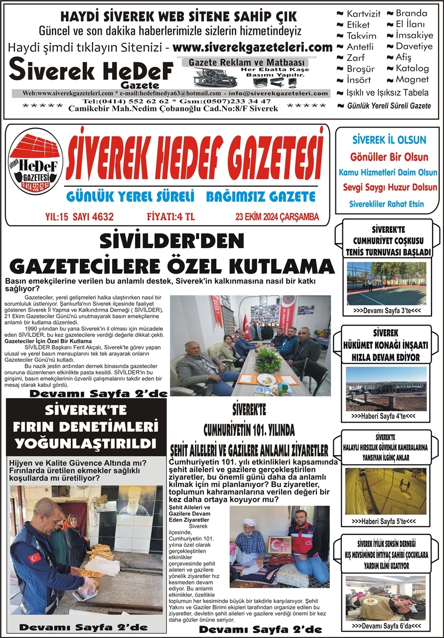 23.10.2024 Tarihli Gazetemiz