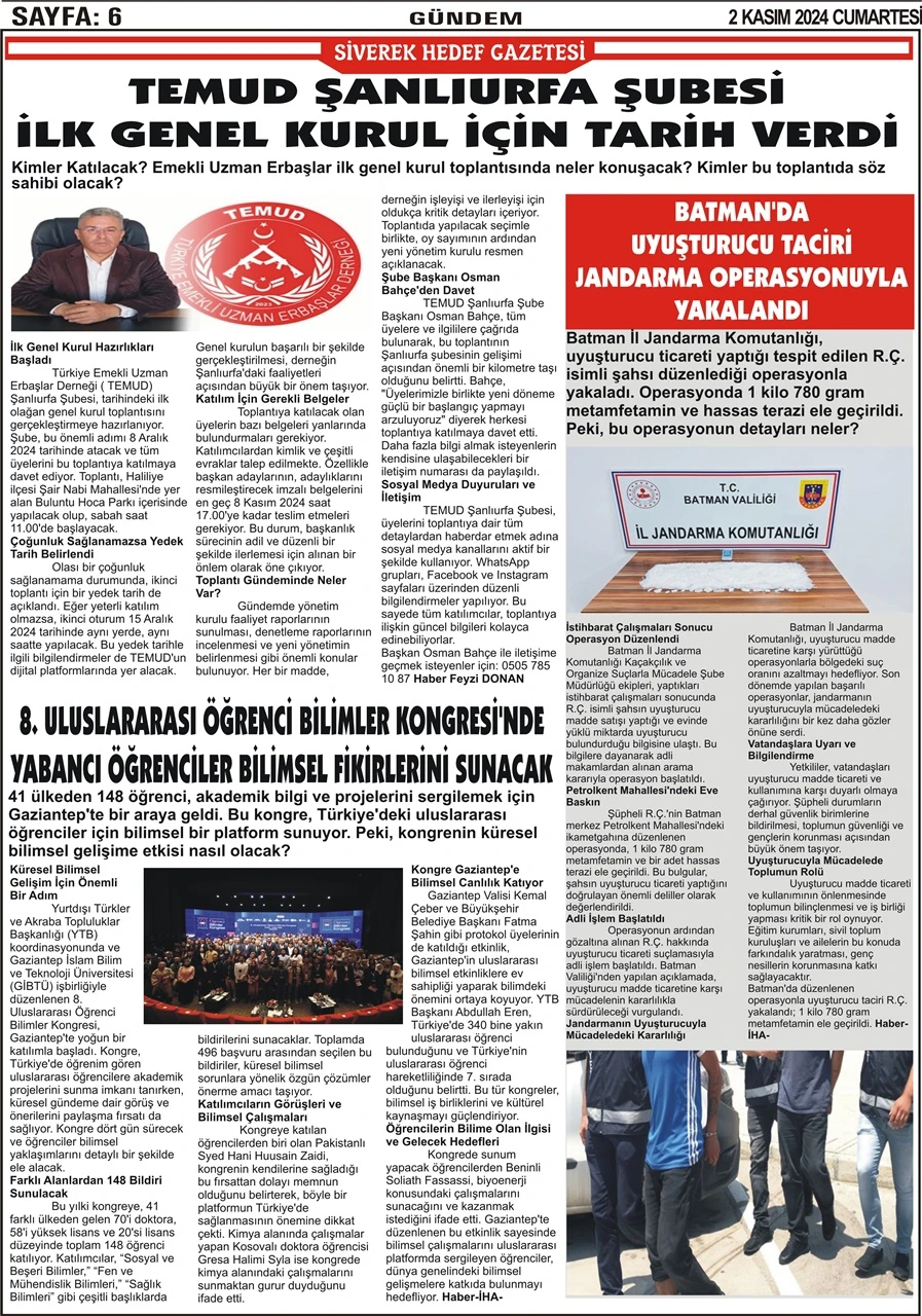 2.11.2024. Tarihli Gazetemiz