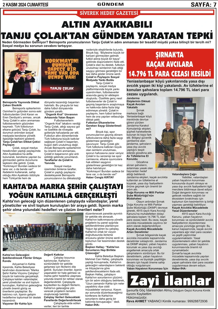 2.11.2024. Tarihli Gazetemiz