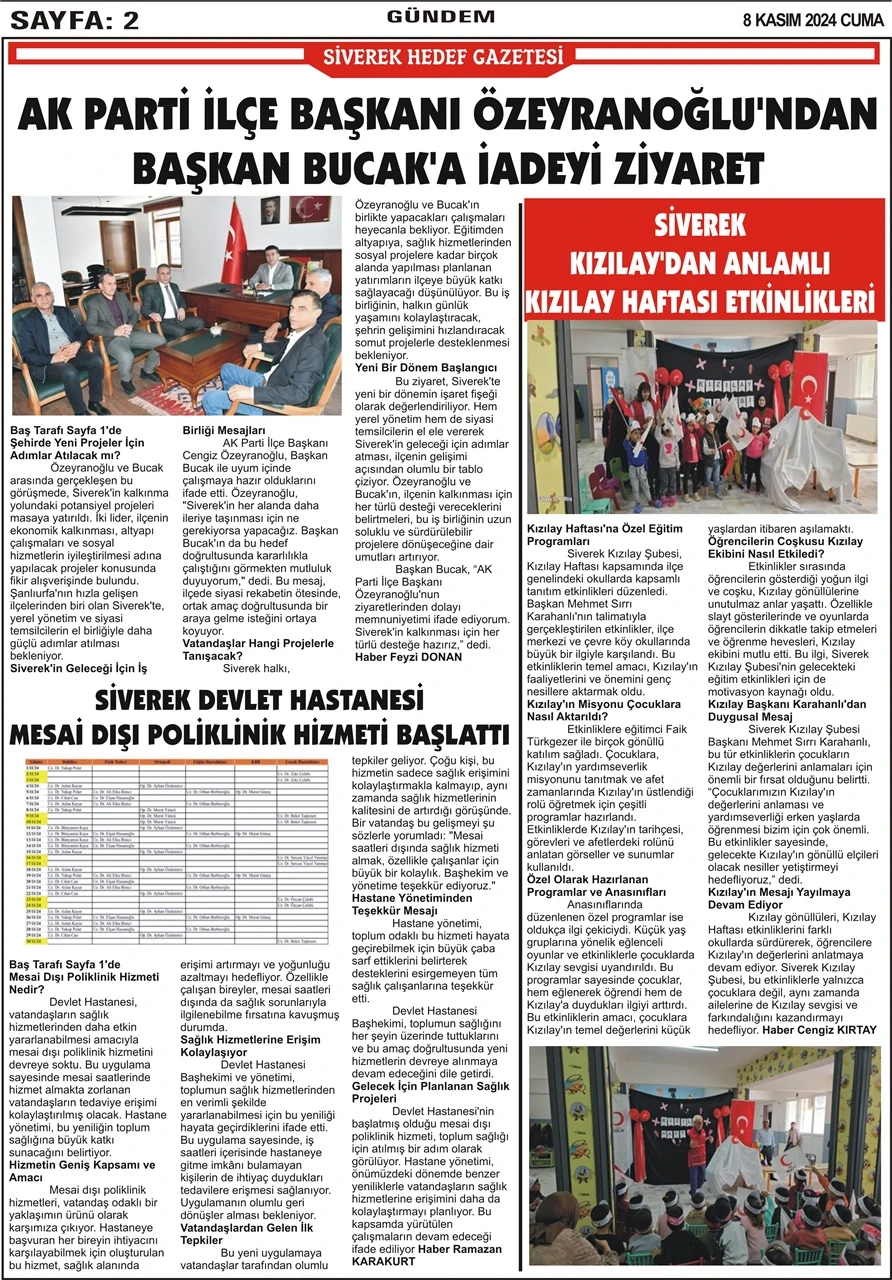 8.11.2024 Tarihli Gazetemiz