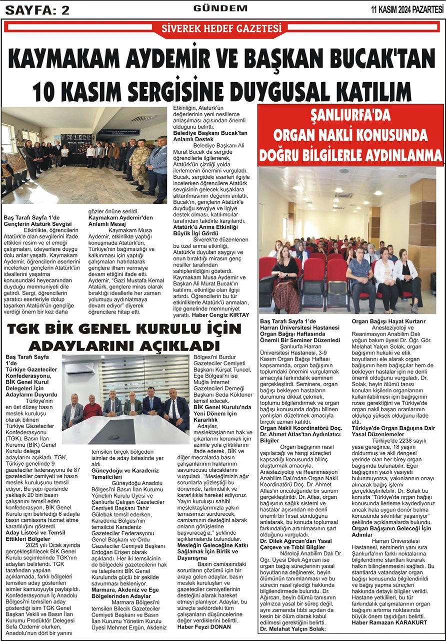 11.11.2024 Tarihli Gazetemiz