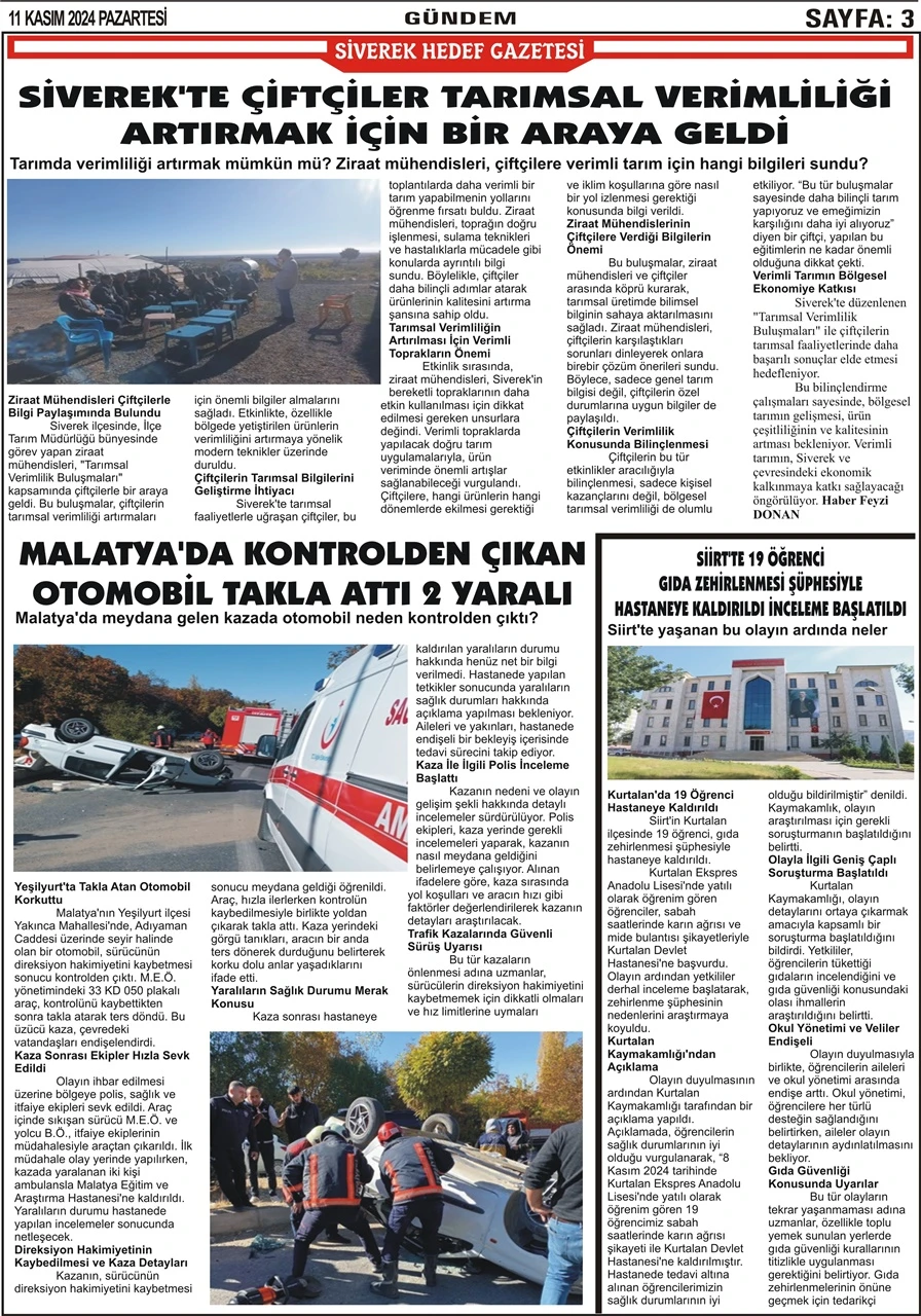 11.11.2024 Tarihli Gazetemiz