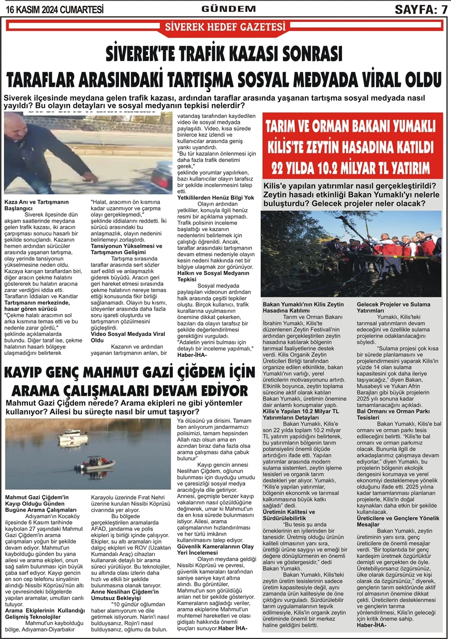 16.11.2024 Tarihli Gazetemiz