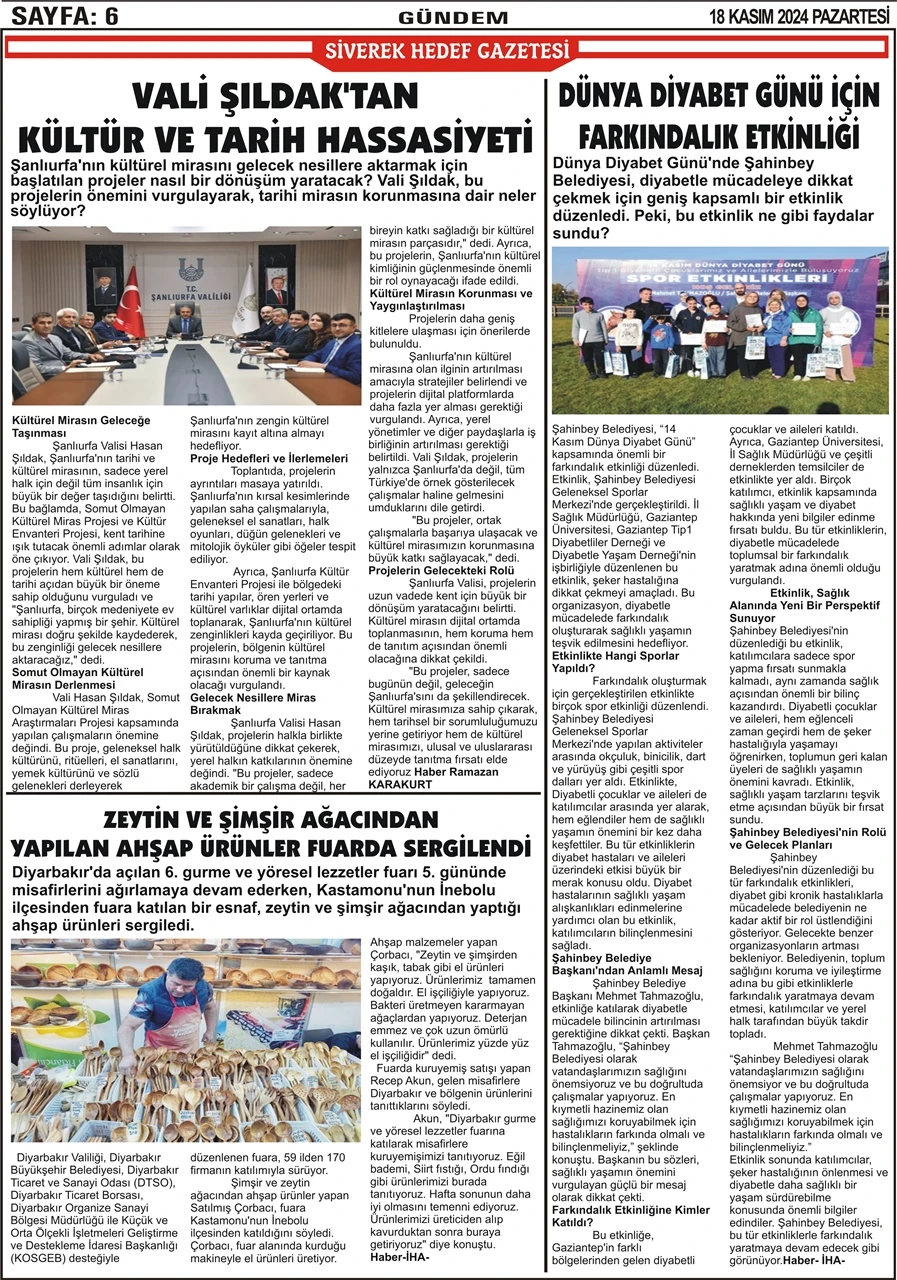 18.11.2024 Tarihli Gazetemiz