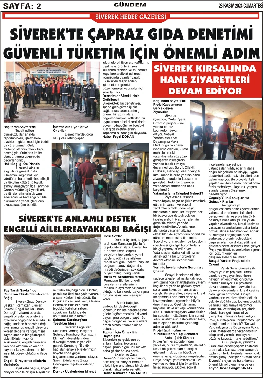 23.11.2024 Tarihli Gazetemiz