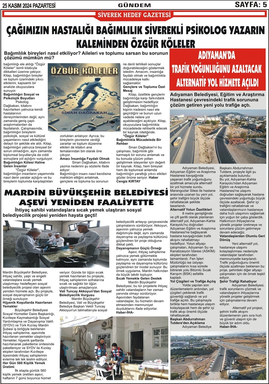 25.11.2024 Tarihli Gazetemiz