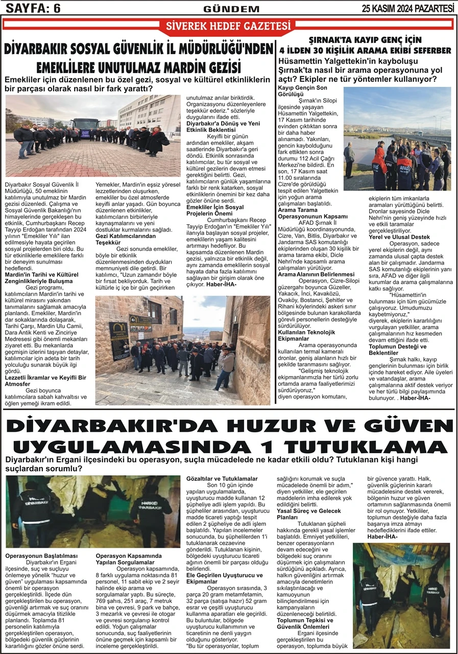 25.11.2024 Tarihli Gazetemiz