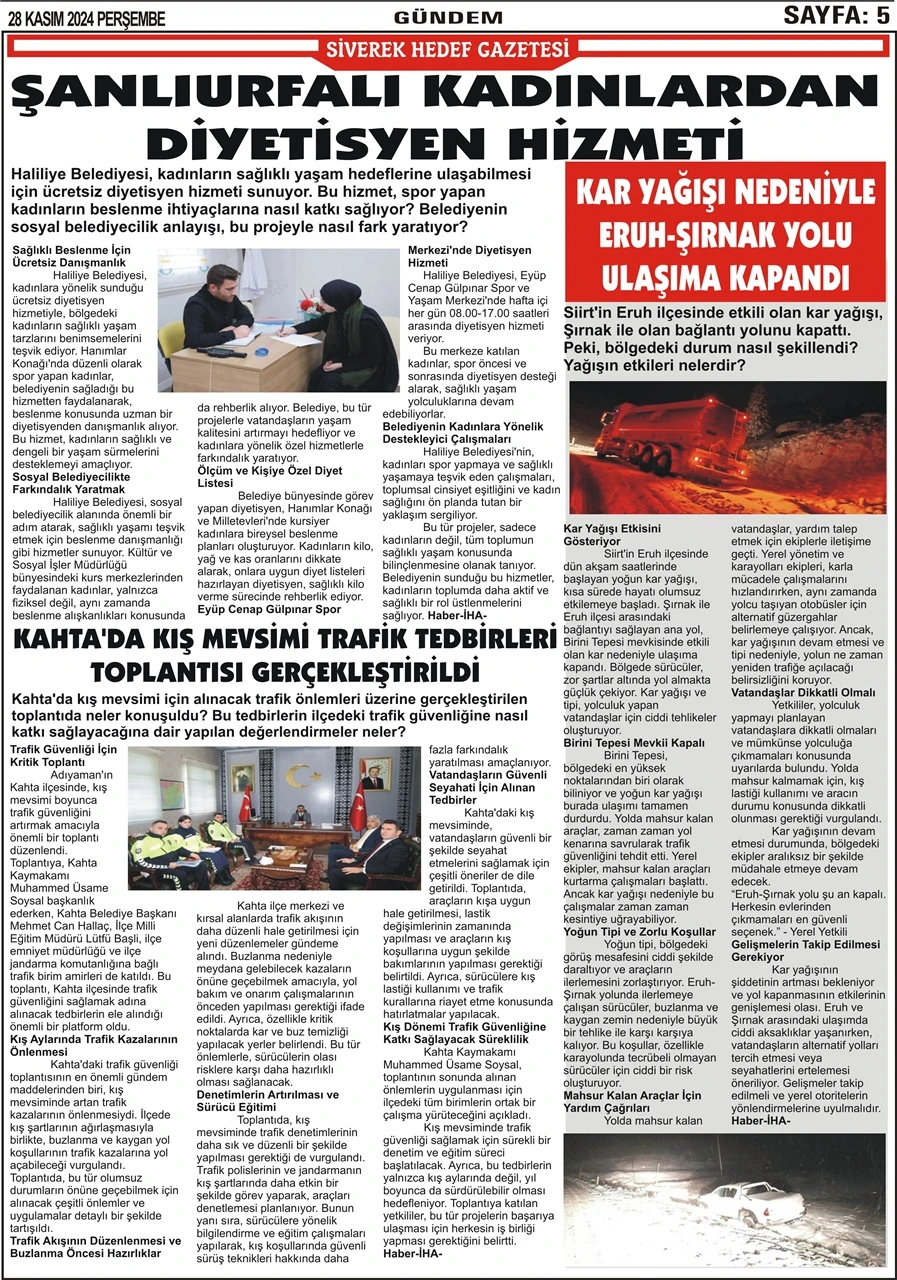 28.11.2024  Tarihli Gazetemiz