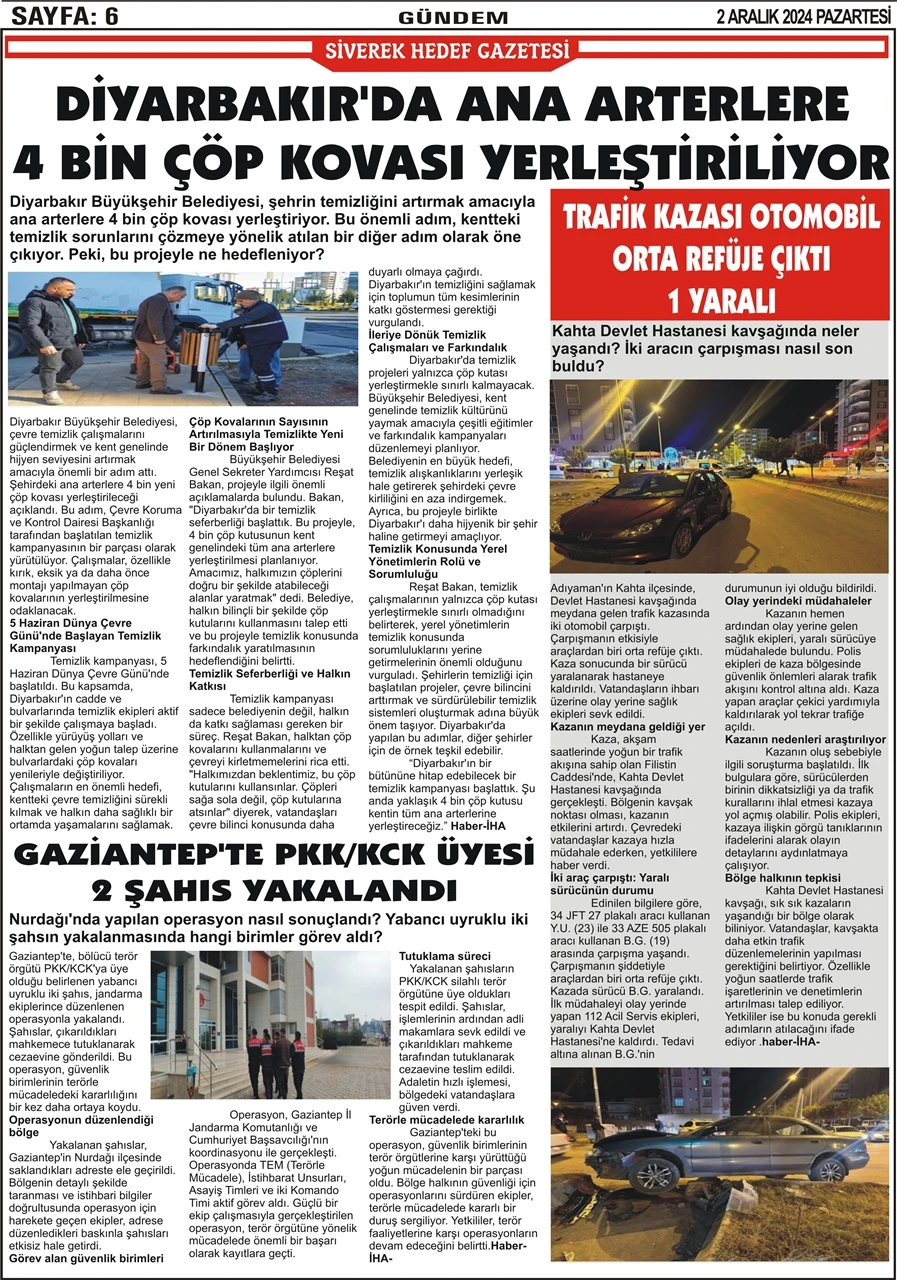 2.12.2024 Tarihli Gazetemiz