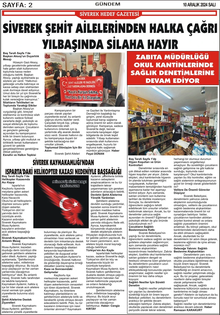 10.12.2024 Tarihli Gazetemiz