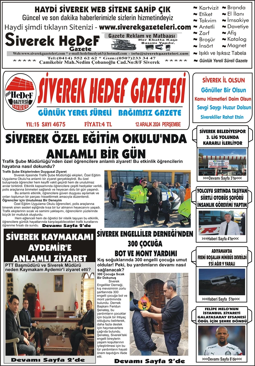 12.12.2024 Tarihli Gazetemiz